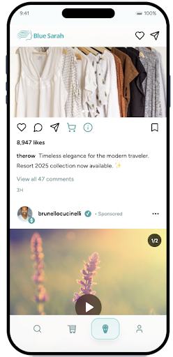 Blue Sarah checkout screen