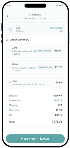 Blue Sarah feed screen